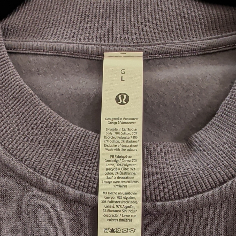 Lululemon Steady State Oversized Crew Grape Mist NWT - Picture 5 of 6